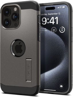 Spigen Tough Armor MagFit - Soft case - Schokabsorberend - Grijs - iPhone 15 Pro
