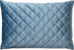 Dutch Decor NIELS - Sierkussen velvet Provincial Blue 40x60 cm - blauw - Inclusief binnenkussen