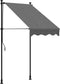 vidaXL - Luifel - uittrekbaar - 100x150 - cm - stof - en - staal - antracietkleurig