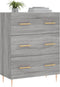 vidaXL - Dressoir - 69,5x34x90 - cm - bewerkt - hout - grijs - sonoma - eikenkleurig