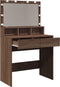 vidaXL - Kaptafel - met - LED - 80x41x134,5 - cm - bruin - eikenkleurig