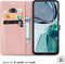 imoshion Hoesje Geschikt voor Motorola Moto G62 Hoesje Met Pasjeshouder - imoshion Mandala Bookcase - Rosé Goud