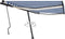 vidaXL - Luifel - handmatig - uittrekbaar - met - LED - 400x300 - cm - blauw - en - wit
