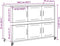 vidaXL - Dressoir - 100,5x39x72 - cm - staal - antracietkleurig