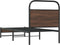 vidaXL - Bedframe - zonder - matras - bewerkt - hout - bruin - eikenkleur - 80x200 - cm