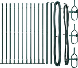 vidaXL - Heipalen - met - Basisplaten - 13 - stuks - Ø32mm - 78,5cm - Gegalvaniseerd - Staal