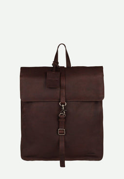 Burkely Antique Avery - Rugzak - Stoer leer met verstelbare schouderbanden - Bruin