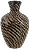 Vaas Zwart Beige Bamboe 28 x 28 x 46 cm