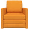 vidaXL - Vloersofa - Bed - 2-in-1 - Donker - Geel - 74x77x81 - cm - Stof