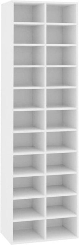 vidaXL - Schoenenkast - 22 vakken - 54x34x183 cm - wit