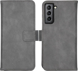 iMoshion Hoesje Geschikt voor Samsung Galaxy S21 FE Hoesje Met Pasjeshouder - iMoshion Luxe Bookcase - Grijs