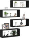 vidaXL - Wandplanken - Set - van - 4 - - - Zwart - Eiken - - - 60x15x23 - cm - - - Gemaakt - van - Houtcomposiet
