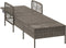 vidaXL - Ligbed - met - Kussen - Grijs - Poly - Rattan
