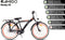 AMIGO Roady Jongensfiets 20 Inch - Kinderfiets voor 6 tot 8 Jaar - 110-125 cm - 3 Versnellingen - Zwart/Oranje