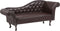 LATTES - Chaise longue - Bruin - Rechterzijde - Kunstleer
