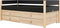 Bopita Lucas compactbed 90x200 met slaap en opbergunit - Mat Zwart/Naturel