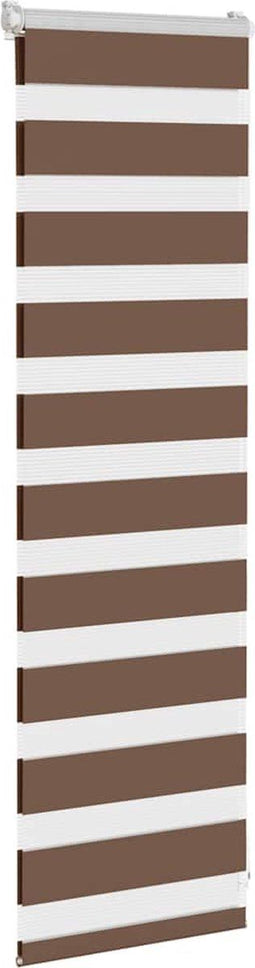vidaXL - Zebra - rolgordijn - 40x100 - cm - stofbreedte - 35,9 - cm - polyester - bruin