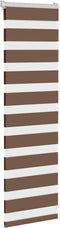 vidaXL - Zebra - rolgordijn - 40x100 - cm - stofbreedte - 35,9 - cm - polyester - bruin