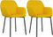 vidaXL - Eetkamerstoelen - 2 - st - fluweel - geel