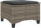 vidaXL - Tuinkrukken - met - kussens - 2 - st - 55x55x36 - cm - poly - rattan - grijs