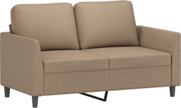 vidaXL - Tweezitsbank - 120 - cm - kunstleer - cappuccinokleurig