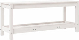 vidaXL - Tuinbank - 108x35x45 - cm - massief - grenenhout - wit