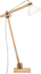vidaXL Vloerlamp E27 massief mangohout wit