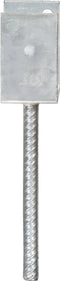 vidaXL Grondankers 6 st 8x6x30 cm gegalvaniseerd staal zilverkleurig