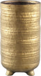 PTMD Shella Ronde Bloempot - H31,5 x Ø17,5 cm - Keramiek - Goud
