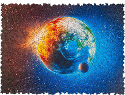 UNIDRAGON Houten Puzzel Voor Volwassenen Woosaic - Planeet Aarde - 250 stukjes - Medium 23x31 cm