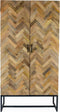 Liviza Visgraat kast Vicent - Mangohout - Rechthoek Hout - 200 cm , 105 cm , 45 cm