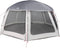 vidaXL - Zwembadtent - met - uitneembare - buiten- - gaaswanden - 612x612 - cm - grijs