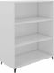 vidaXL - Dressoir - 69,5x32,5x90 - cm - bewerkt - hout - hoogglans - wit