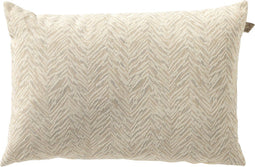 Dutch Decor AUGUSTA - Buitenkussen 40x60 cm - waterafstotend en uv-bestendig - gestreept - Marshmallow - wit en beige