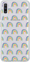 Hoesje Siliconen Geschikt voor Samsung Galaxy A70 - Design Backcover siliconen - Meerkleurig / Rainbow
