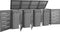 vidaXL - Containerberging - vierdubbel - 276,5x77,5x112,5 - cm - roestvrij - staal