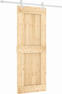 vidaXL - Schuifdeur - met - beslag - 80x210 - cm - massief - grenenhout