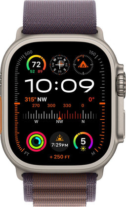 Apple Watch Ultra 2 - GPS Cellular - 49mm - Titanium - Indigo Alpine Loop - Large
