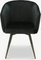 Furnicher - BEN Draaibare Eetkamerstoel - Fluwelen bekleding - Modern design - Stalen frame - Zwart fluweel - Zwarte poten