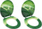vidaXL - Toiletbrillen - met - deksel - 2 - st - waterdruppel - MDF - groen