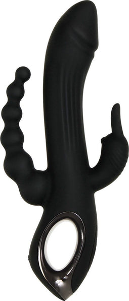 Evolved - Trifecta Rabbit Vibrator - Zwart