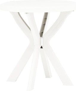 vidaXL - Bistrotafel - Ø70 - cm - kunststof - wit