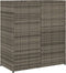 vidaXL - Tuinkast - 105x55x113 cm - PE-rattan - grijs