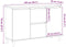 vidaXL - Dressoir - Zwart - Eiken - 101x35x60 - cm - Geengineerd - Hout
