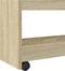 vidaXL - Opbergtrolley - smal - 4-laags - bewerkt - hout - sonoma - eikenkleurig