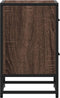 vidaXL - Nachtkastje - 40x31x50 - cm - bewerkt - hout - bruin - eikenkleurig