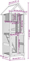 vidaXL Volière 60x58,5x160 cm massief grenenhout bruin