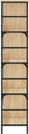 vidaXL - Boekenrek - 78,5x33x153 - cm - bewerkt - hout - sonoma - eikenkleurig