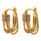 Akalia Around Pearls - 18 Karaat Vergulde Oorbellen met Parels - Goudkleurige Oorringen voor Dames