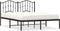 vidaXL - Bedframe - met - hoofdbord - metaal - zwart - 150x200 - cm